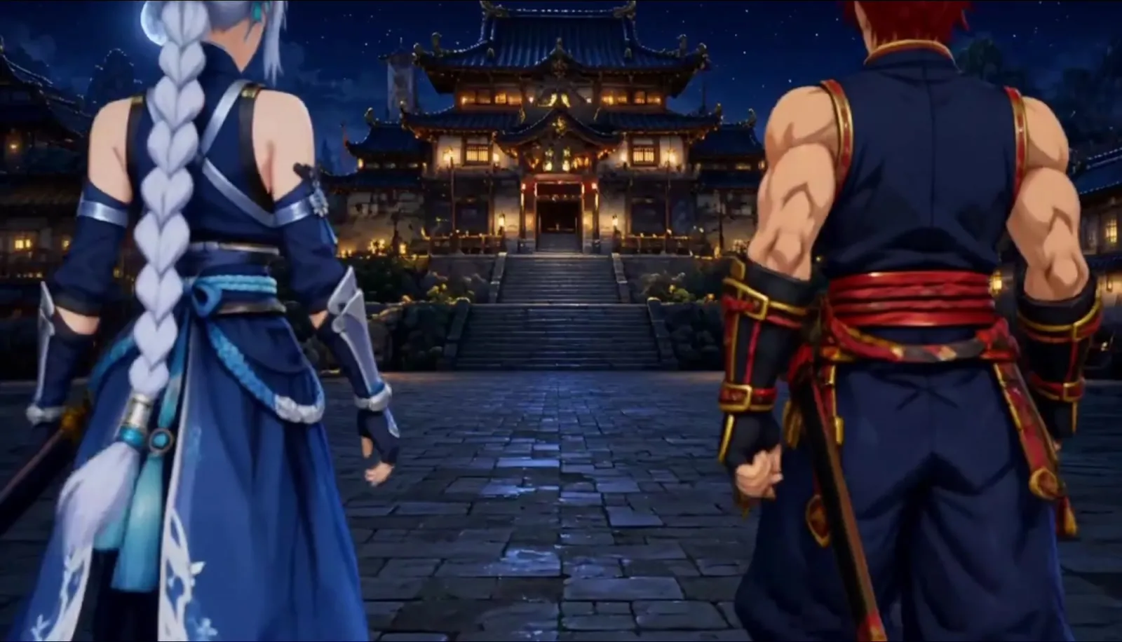Devant le temple